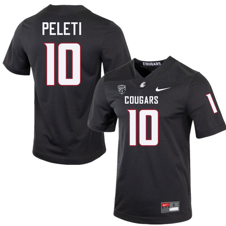 Buddha Peleti WSU Cougars Jersey.Washington State Cougars #10 Buddha Peleti Jersey Youth-Charcoal
